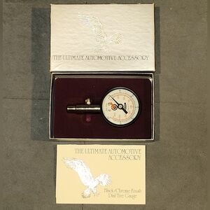 NEW COLLECTIBLE ACME DUAL SCALE DIAL TIRE AIR PRESSURE GAUGE IN BOX